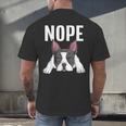 Nope Boston Terrier Puppy Dog Bostie Lover Men Women Girls Kids Men's Back Print T-Shirt, gift for family, gift for coworker