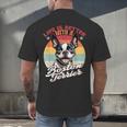 Retro Life Is Better With Boston Terrier Mom Dog Lover Men's Back Print T-Shirt, gift for family, gift for coworker
