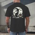 Scary Halloween Cat Costume Retro Cat Moon For Men Women Kids Men's Back Print T-Shirt, gift for family, gift for coworker