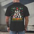 Ugly Sweater Christmas Tree Boston Terrier Dog Xmas Pajama Men's Back Print T-Shirt, gift for family, gift for coworker