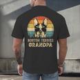 Vintage Boston Terrier Grandpa Dog Lovers Father's Day Men's Back Print T-Shirt, gift for family, gift for coworker