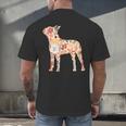 Vintage Floral Boston Terrier For Dog Lover Men's Back Print T-Shirt, gift for family, gift for coworker