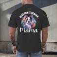 Watercolor Floral Boston Terrier Mama Dog Lover Mother's Day For Men Women Girls Kids Men's Back Print T-Shirt, gift for family, gift for coworker