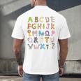 ABC Animals Alphabet Graphic Boys Girls Kindergarten Teacher Men&#x27;s Back Print T-Shirt, gift for family, gift for coworker