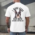 Bostie Mama Dog Dad Boston Terrier For Men Women Men's Back Print T-Shirt, gift for family, gift for coworker