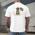 Boston Terrier 4th Of July US American Flag Dog Patriotic Men's Back Print T-Shirt, gift for family, gift for coworker