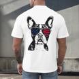 Boston Terrier Dog 4th July America USA Flag Men Women Kids Men's Back Print T-Shirt, gift for family, gift for coworker