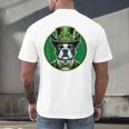 Boston Terrier Dog St Patricks Day Irish Pet Lover Men Women Kids Men's Back Print T-Shirt, gift for family, gift for coworker