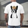Boston Terrier Dog Wearing Crown For Men Women Girls Kids Men's Back Print T-Shirt, gift for family, gift for coworker