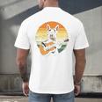 Boston Terrier Guitar Retro Men's Back Print T-Shirt, gift for family, gift for coworker