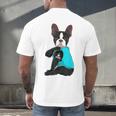 Boston Terrier I Love Mom Apparel Men's Back Print T-Shirt, gift for family, gift for coworker