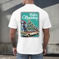 Boston Terrier Merry Christmas Tree Truck Dog X-Mas Men's Back Print T-Shirt, gift for family, gift for coworker
