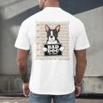 Boston Terrier Mug Shot Guilty Dog Men's Back Print T-Shirt, gift for family, gift for coworker