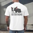 Cute Boston Terrier Boston Mama Men's Back Print T-Shirt, gift for family, gift for coworker