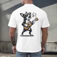 Dog Playing Guitar Singing Boston Terrier For Men Women Girls Kids Men's Back Print T-Shirt, gift for family, gift for coworker