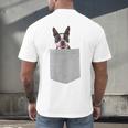 Dog In Your Pocket Boston Terrier For Men Women Girls Kids Men's Back Print T-Shirt, gift for family, gift for coworker