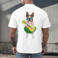 Hawaiian Boston Terrier Dog Pineapple Ukulele Summer For Men Women Girls Kids Men's Back Print T-Shirt, gift for family, gift for coworker