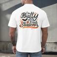 I&#x27;m Batty About My Students Watercolor Bat Teacher Halloween Men&#x27;s Back Print T-Shirt, gift for family, gift for coworker