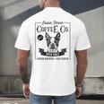 Retro Boston Terrier Coffee Dog Mom Coffee Lover Men's Back Print T-Shirt, gift for family, gift for coworker