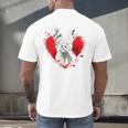 Valentine's Day Boston Terrier Dog Men's Back Print T-Shirt, gift for family, gift for coworker