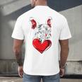 Valentine's Day Boston Terrier Dog Vector Men's Back Print T-Shirt, gift for family, gift for coworker