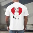 Valentine's Day Boston Terrier Lover Men's Back Print T-Shirt, gift for family, gift for coworker