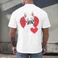 Valentine's Day Boston Terrier Men's Back Print T-Shirt, gift for family, gift for coworker