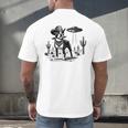 Vintage Boston Terrier UFO Western Wild West Dog Mom Dad Men's Back Print T-Shirt, gift for family, gift for coworker