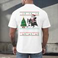 Xmas Tree Lighting Santa Riding Boston Terrier Christmas Men's Back Print T-Shirt, gift for family, gift for coworker