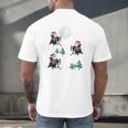 Xmas Tree Santa Riding Boston Terrier Christmas Men's Back Print T-Shirt, gift for family, gift for coworker