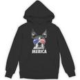 Boston Terrier 4th Of July Merica Men Women USA Flag Vintage Unisex Hoodie, Boston Terrier 4th Of July Gifts, trending gift