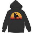 Boston Terrier Bostie Sunset Retro Dog Pet Mom Dad Unisex Hoodie, Couple Gifts, Mom Gifts, Boston Terrier Dad Gifts, Boston Terrier Mom Gifts, trending gift