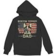 Boston Terrier Dad Dog Lovers American Flag 4th Of July For Women Men Unisex Hoodie, Couple Gifts, Boston Terrier Dad Gifts, American Boston Terrier Gifts, Boston Terrier 4th Of July Gifts, trending gift