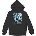 Boston Terrier Dog Art Van Gogh Starry Night Boston Terrier Unisex Hoodie, trending gift