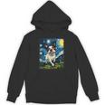 Boston Terrier Dog Starry Night Painting Unisex Hoodie, trending gift