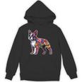 Boston Terrier Floral Dog Lover Vintage Distressed For Men Women Kids Unisex Hoodie, trending gift
