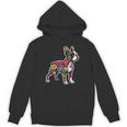 Boston Terrier Floral Vintage Dog Mom Distressed Men Women Kids Unisex Hoodie, Couple Gifts, Mom Gifts, Boston Terrier Mom Gifts, trending gift