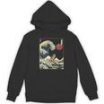 Boston Terrier Japanese Kanagawa Wave Surf Dog Unisex Hoodie, trending gift