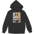 Boston Terrier Ramen Noodles Japanese Art Retro Ocean Waves Unisex Hoodie, trending gift