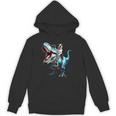 Boston Terrier Riding T-Rex Dinosaur Dog Lover Unisex Hoodie, Boston Terrier Riding Gifts, trending gift