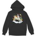 Boston Terrier Riding Unicorn Boys Girls Kids Rainbow Unisex Hoodie, Boston Terrier Riding Gifts, trending gift