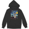 Boston Terrier Starry Night Van Gogh Art Unisex Hoodie, trending gift