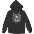 Boston Terrier Sugar Skull Dog Day Of The Dead Unisex Hoodie, trending gift