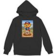 Cool Teddy Bear Baseball Player Illustration Graphic s パーカー