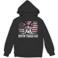 Vintage Boston Terrier Dad American Flag Father's Day Unisex Hoodie, Couple Gifts, Boston Terrier Dad Gifts, American Boston Terrier Gifts, trending gift
