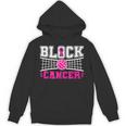 Volleyball Breast Cancer Awareness Block Out Cancer Pink Hoodie