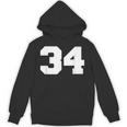 ナンバー34 スポーツジャージプレーヤー 34 ファン フロントプリント ヴァーシティ パーカー