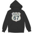 レトロ ルート 67 ハイウェイ サイン ヴィンテージ ロード ノスタルジア パーカー