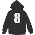 数字 8 数字 8 プレーン 白 数字 パーカー