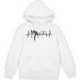 Boston Terrier EKG Heartbeat Heart Line Dog Lovers Unisex Hoodie, trending gift